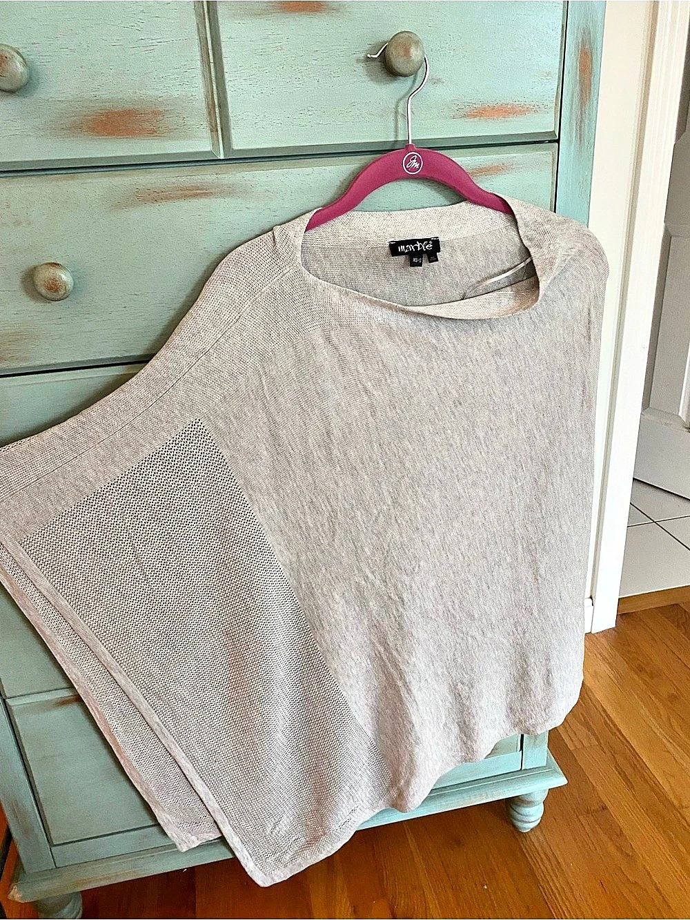 Marble Light Gray Poncho